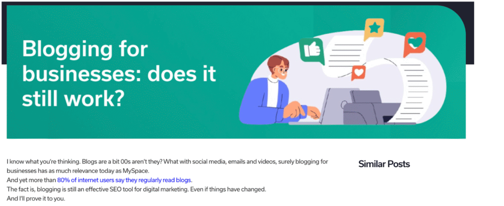 example of getting to the point for seo content writing