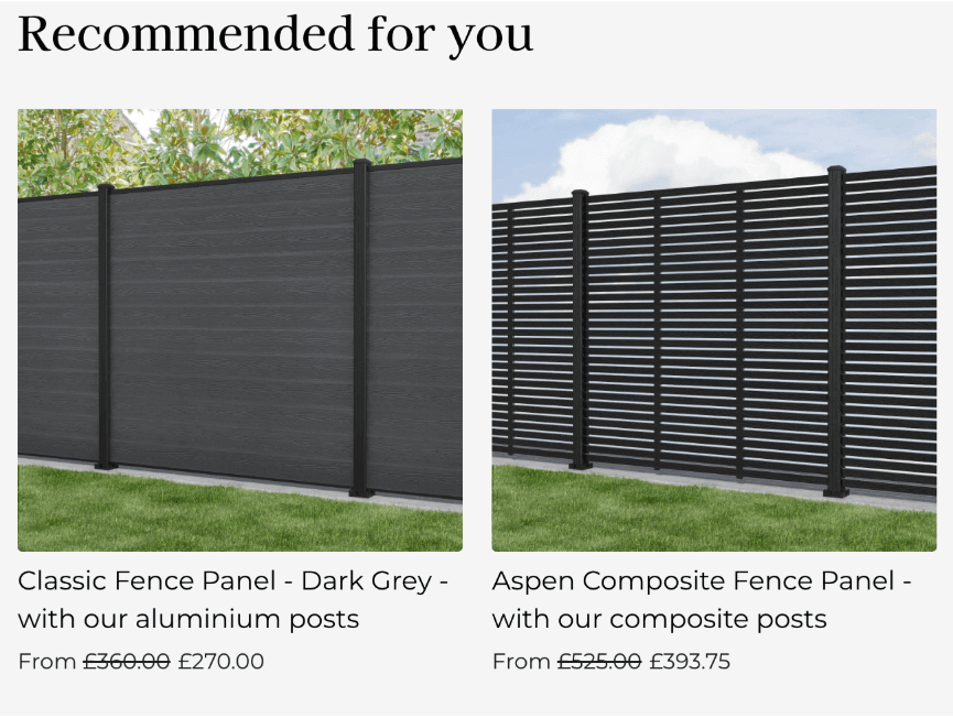 Display recommended products clearly on your Shopify pages