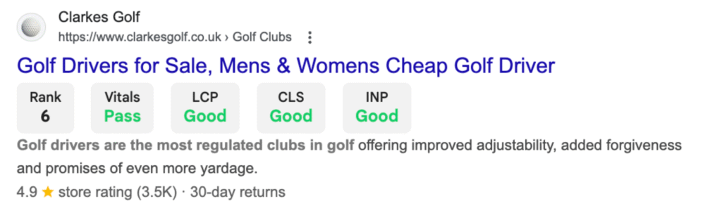 example of how product pages can be displayed in SERPs with the correct schema markup